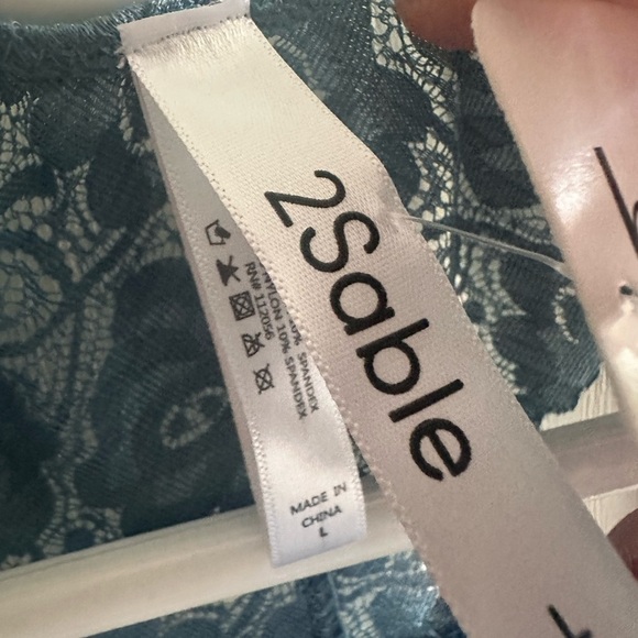 2Sable Betsy Boo's blue stretch fabric bra size L - Picture 2 of 7